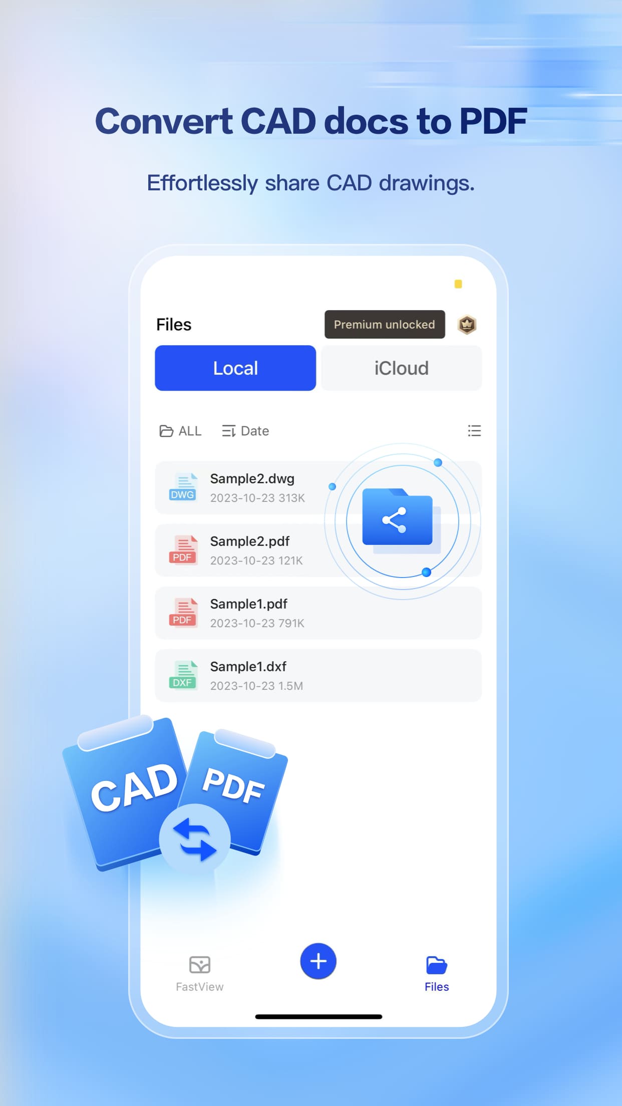 iPhone screenshot - convert CAD docs to PDF