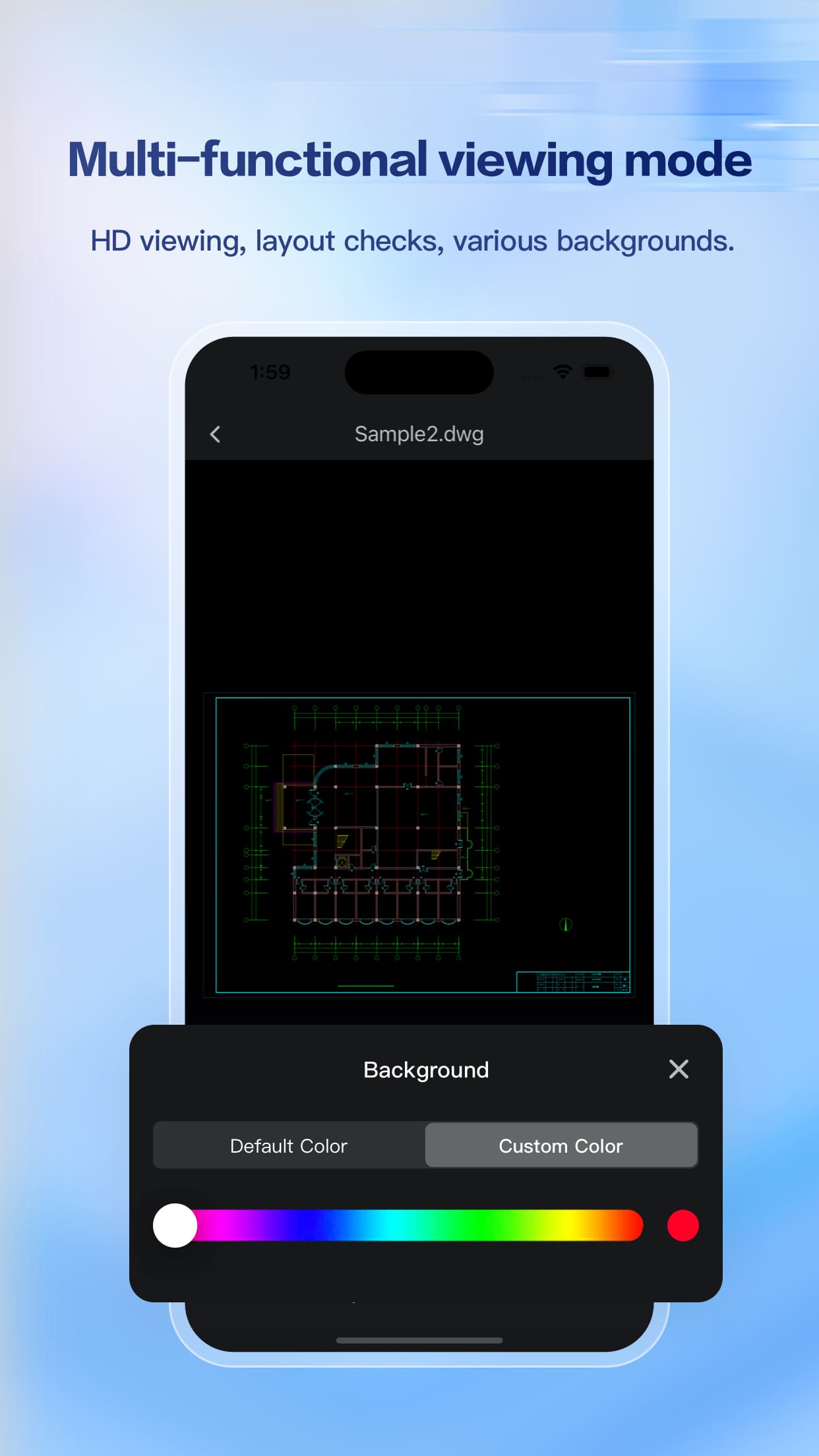 iPhone screenshot - multi-functional viewing model