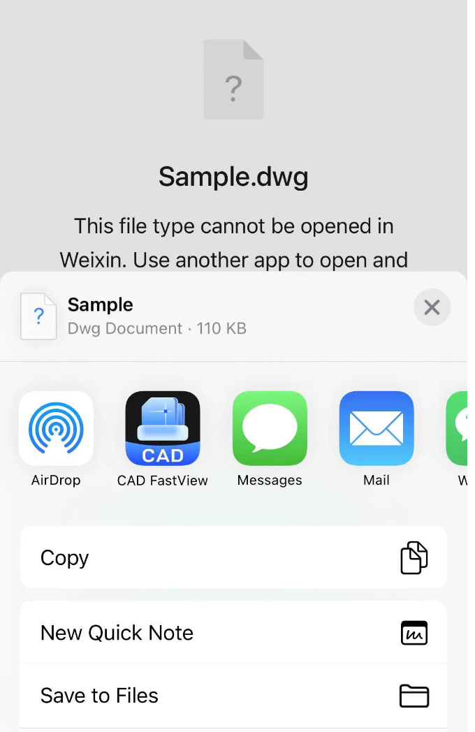 Step 2 - choose CAD FastView King in the open-in list